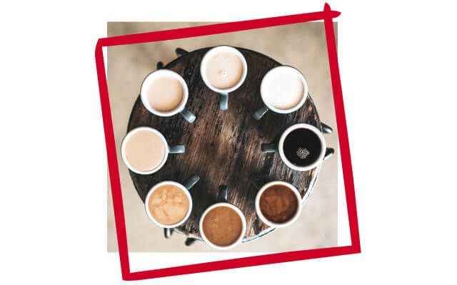 Alfredo Espresso verschiedene Kaffeevarianten 